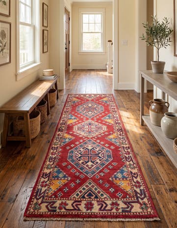 2' 1 x 5' 7 Hand Knotted Kazak Runner Rug