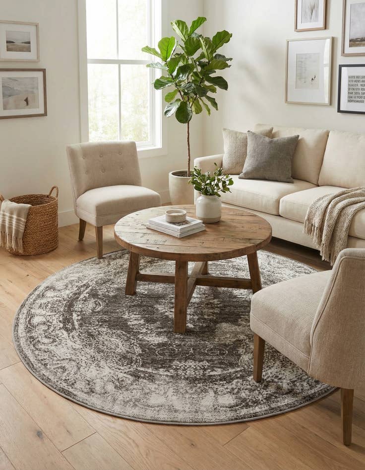 Detail image of 5' 3 x 5' 3 Aarhus Round Rug