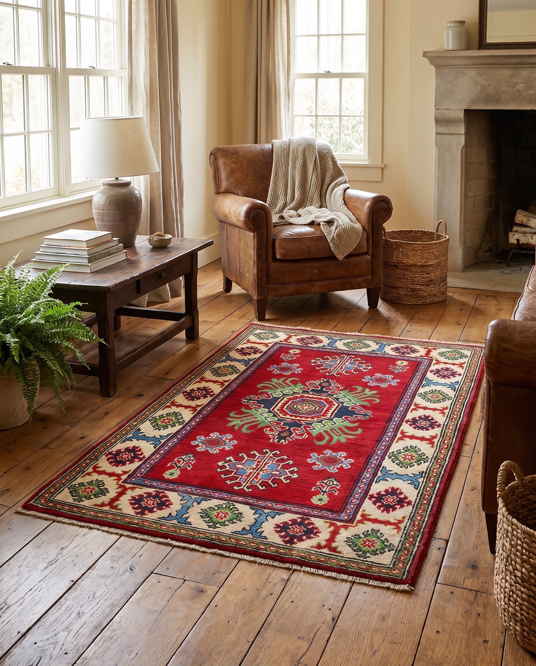 2' 9 x 4' 5 Hand Knotted Kazak Rug