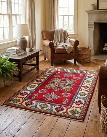 2' 9 x 4' 5 Hand Knotted Kazak Rug