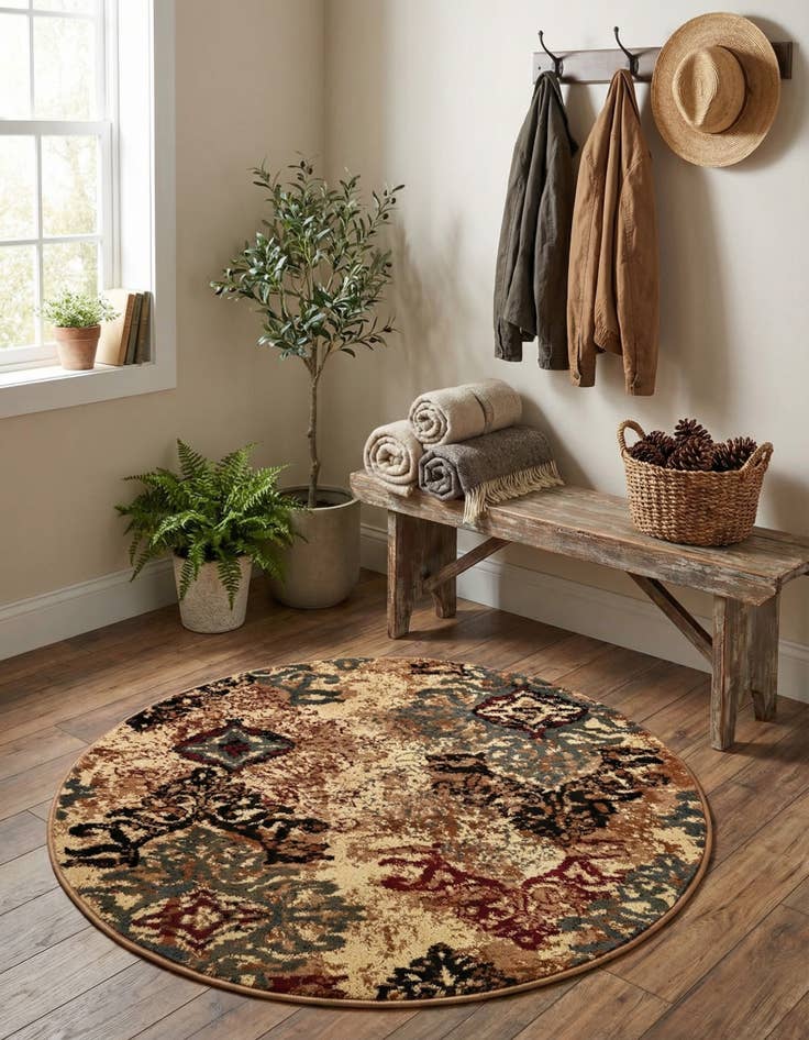 Detail image of 3' x 3' Coffee Shop Round Rug