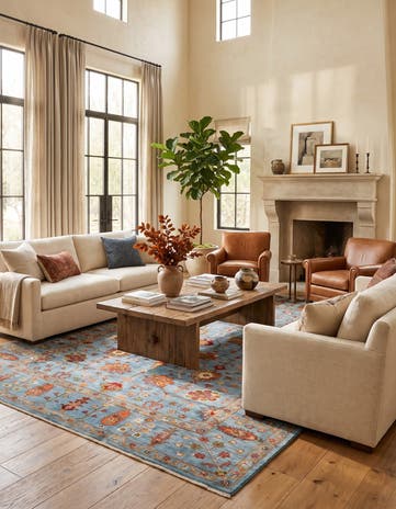 6' 9 x 9' 7 Hand Knotted Ariana Ziegler Rug