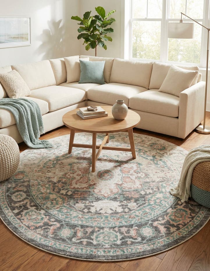 8' x 8' Madeline Vintage Round ...