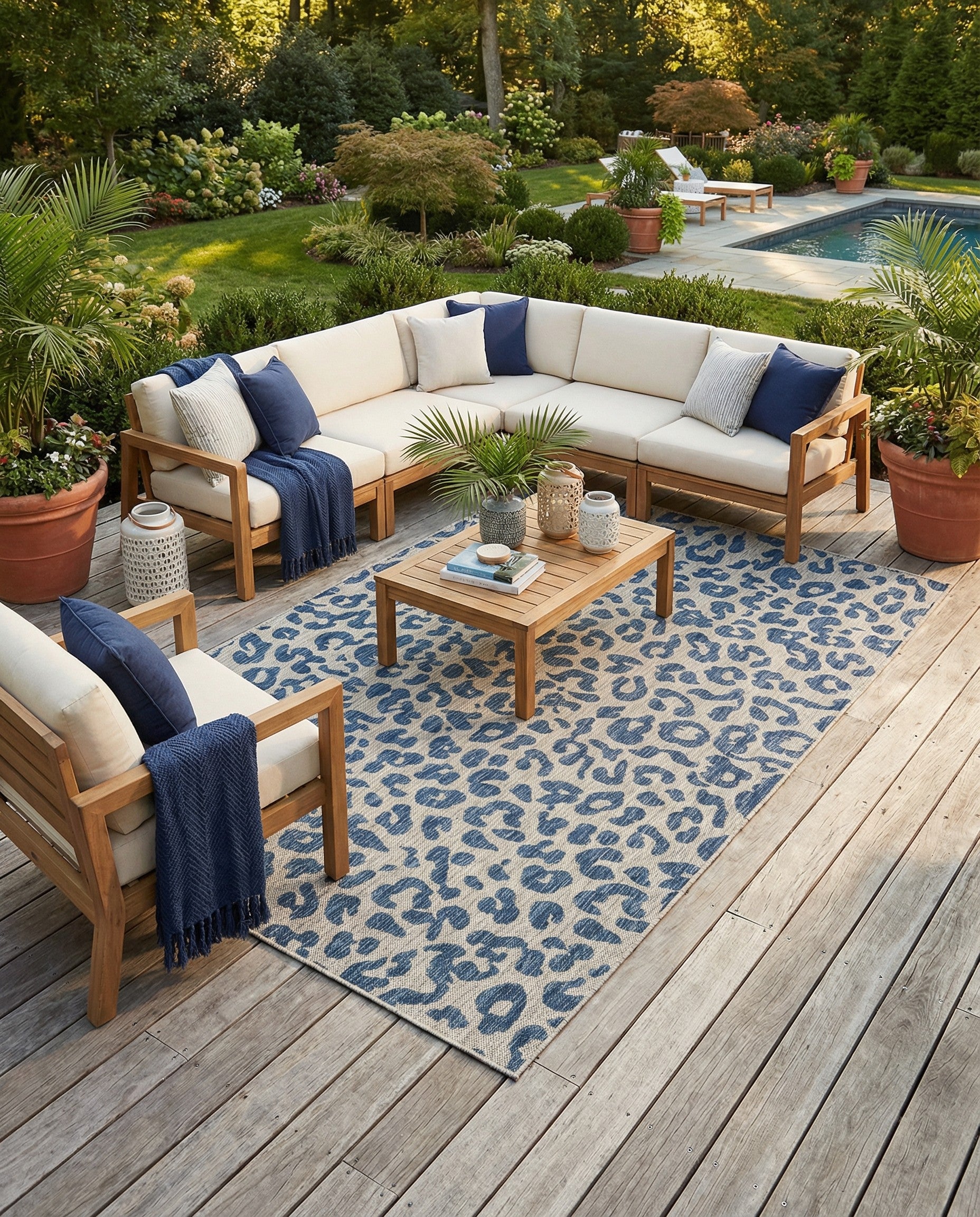 7' x 10'  Washable Safari Indoor / Outdoor Rug