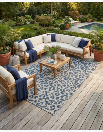 7' x 10' Easy-Clean Safari Indoor / Outdoor Rug