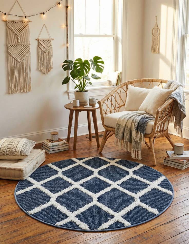 Detail image of 3' 3 x 3' 3 Boho Round Rug