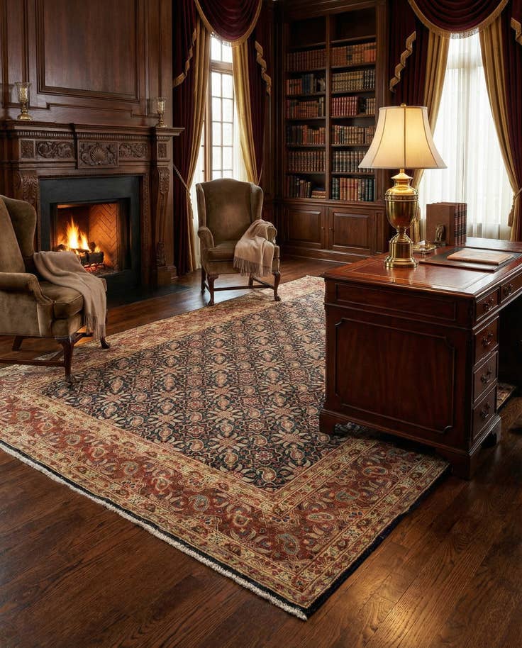 Detail image of 5' 1 x 8' Vintage Royal Rug