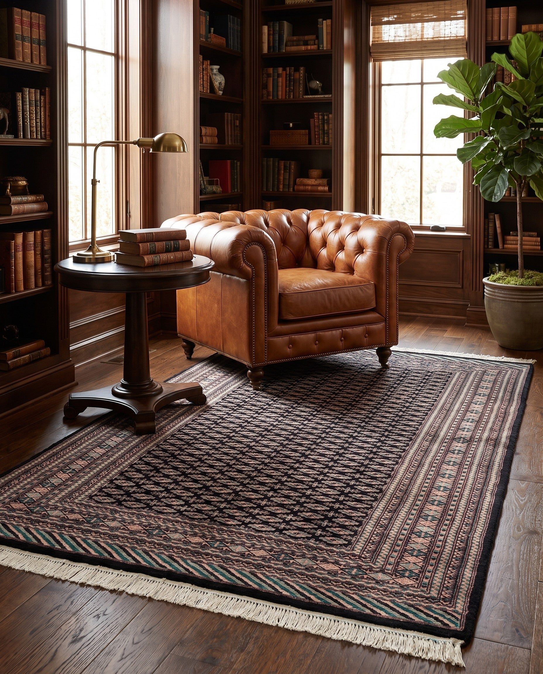 5' 2 x 8' Hand Knotted Bokhara Oriental Wool Rug