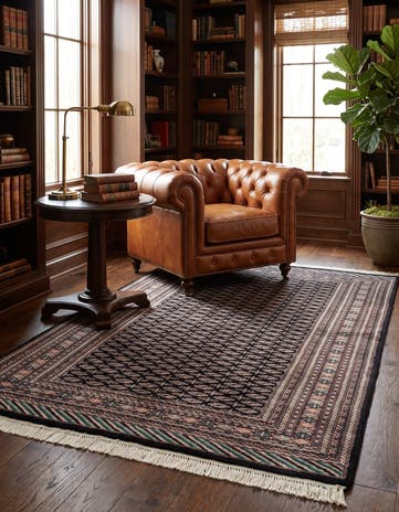 5' 2 x 8' Hand Knotted Bokhara Oriental Wool Rug