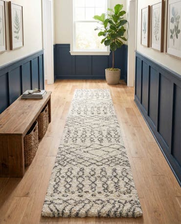  3' 3 x 16' 5 Moroccan Shag Runner Rug