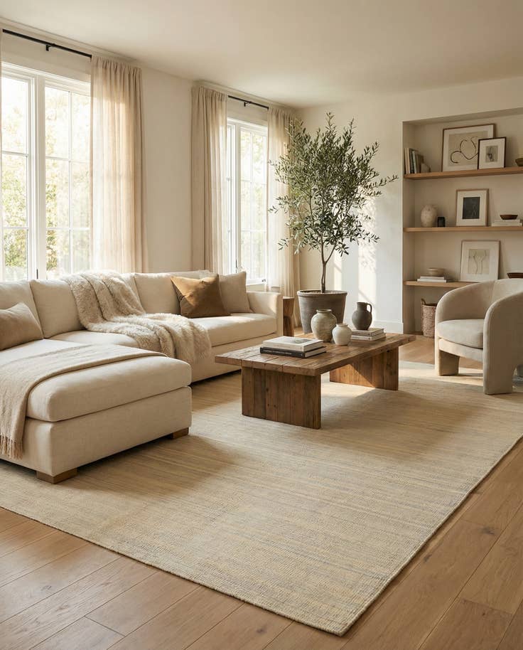 Detail image of 6' 8 x 9' 8 Hand Woven Kilim Modern Wool Rug