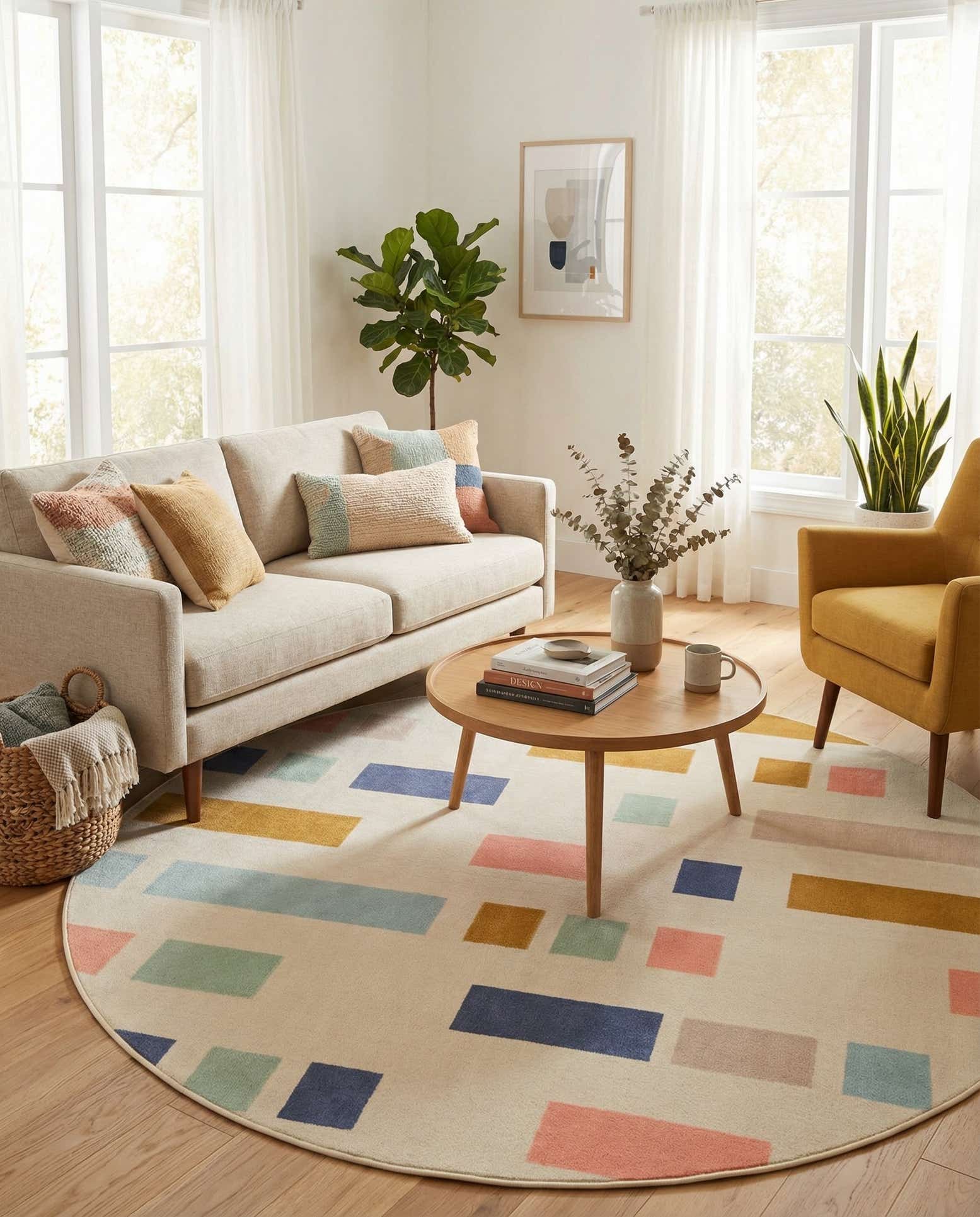 7' x 7' Lotus Round Rug
