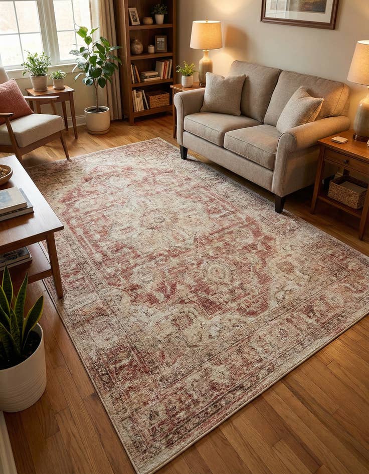 Detail image of 5' 3 x 8' Monaco Rug With Pad Bundle