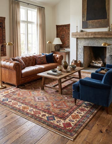 8' 1 x 10' 3 Hand Knotted Kazak Rug