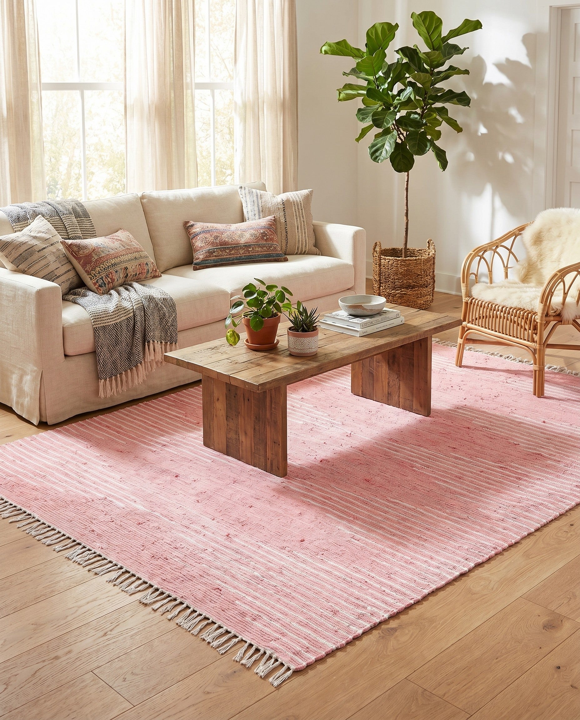 7' 10 x 10' Hand Woven Chindi Cotton Rug