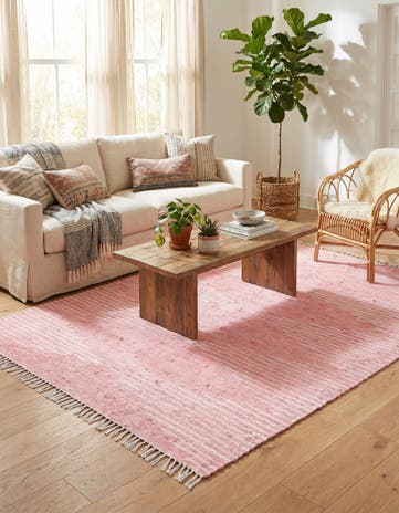 7' 10 x 10' Hand Woven Chindi Cotton Rug