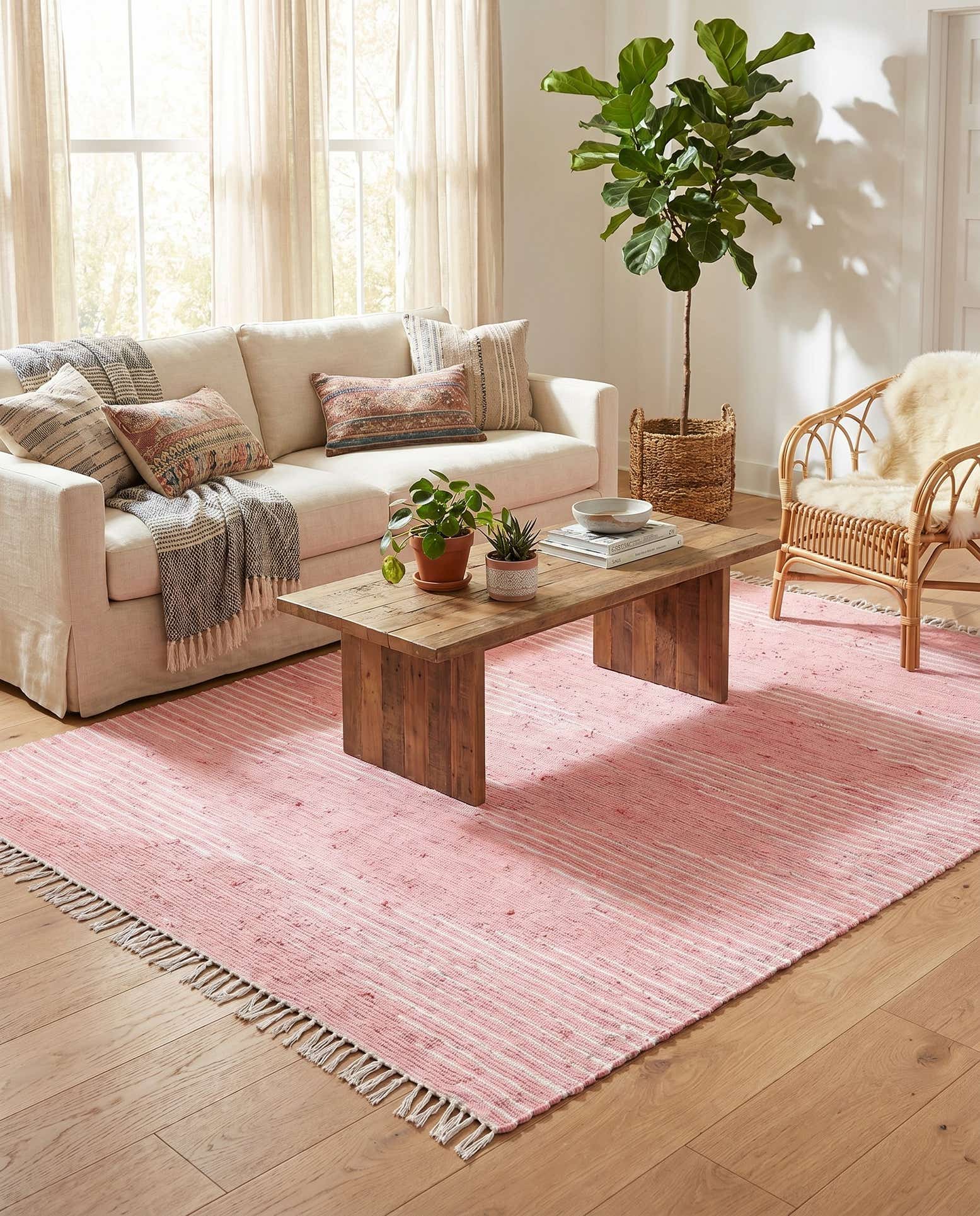 7' 10 x 10' Hand Woven Chindi Cotton Rug