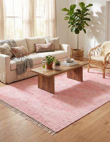 7' 10 x 10' Hand Woven Chindi Cotton Rug