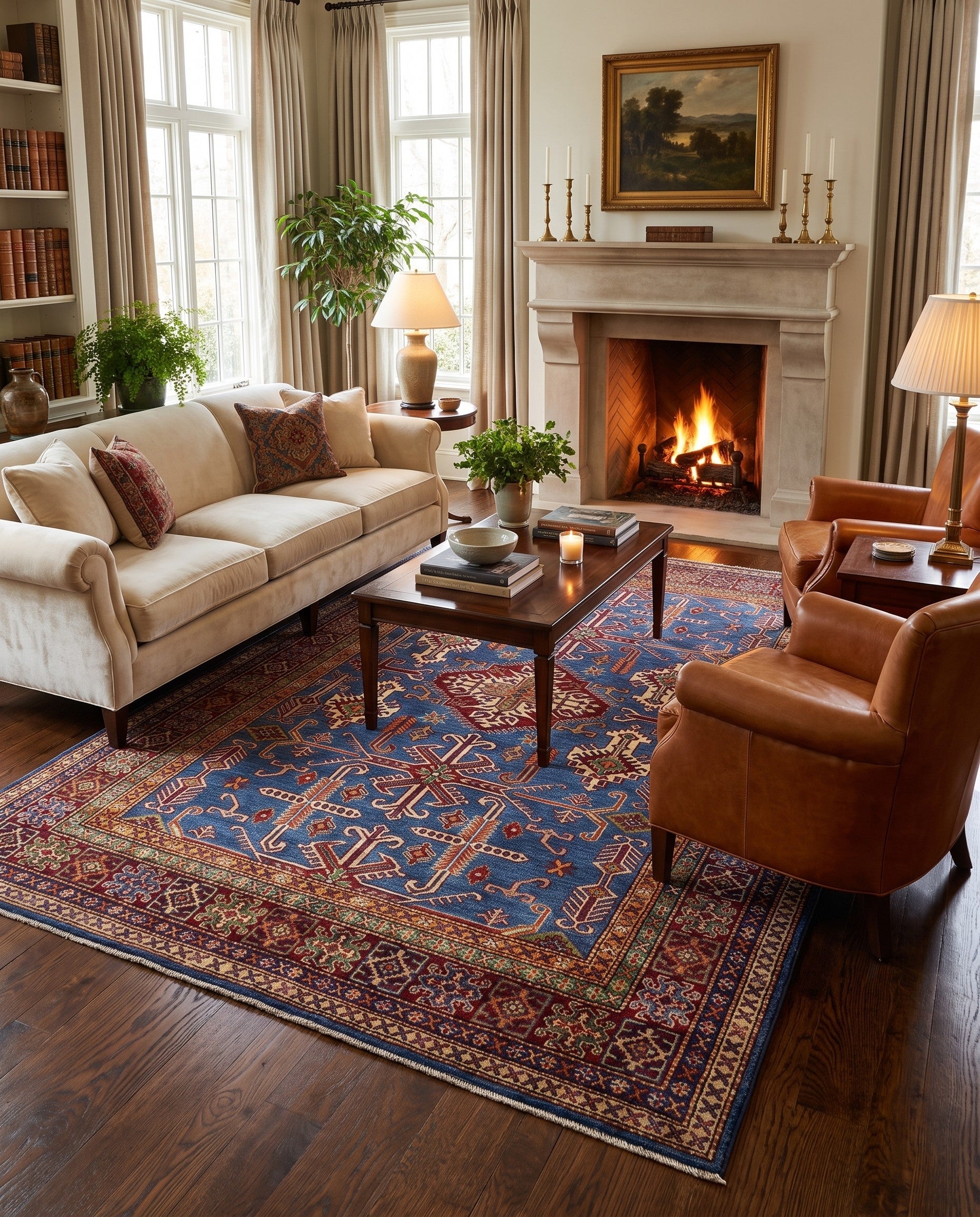5' 10 x 8' 8 Hand Knotted Kazak Rug