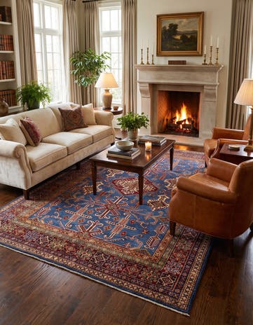 5' 10 x 8' 8 Hand Knotted Kazak Rug