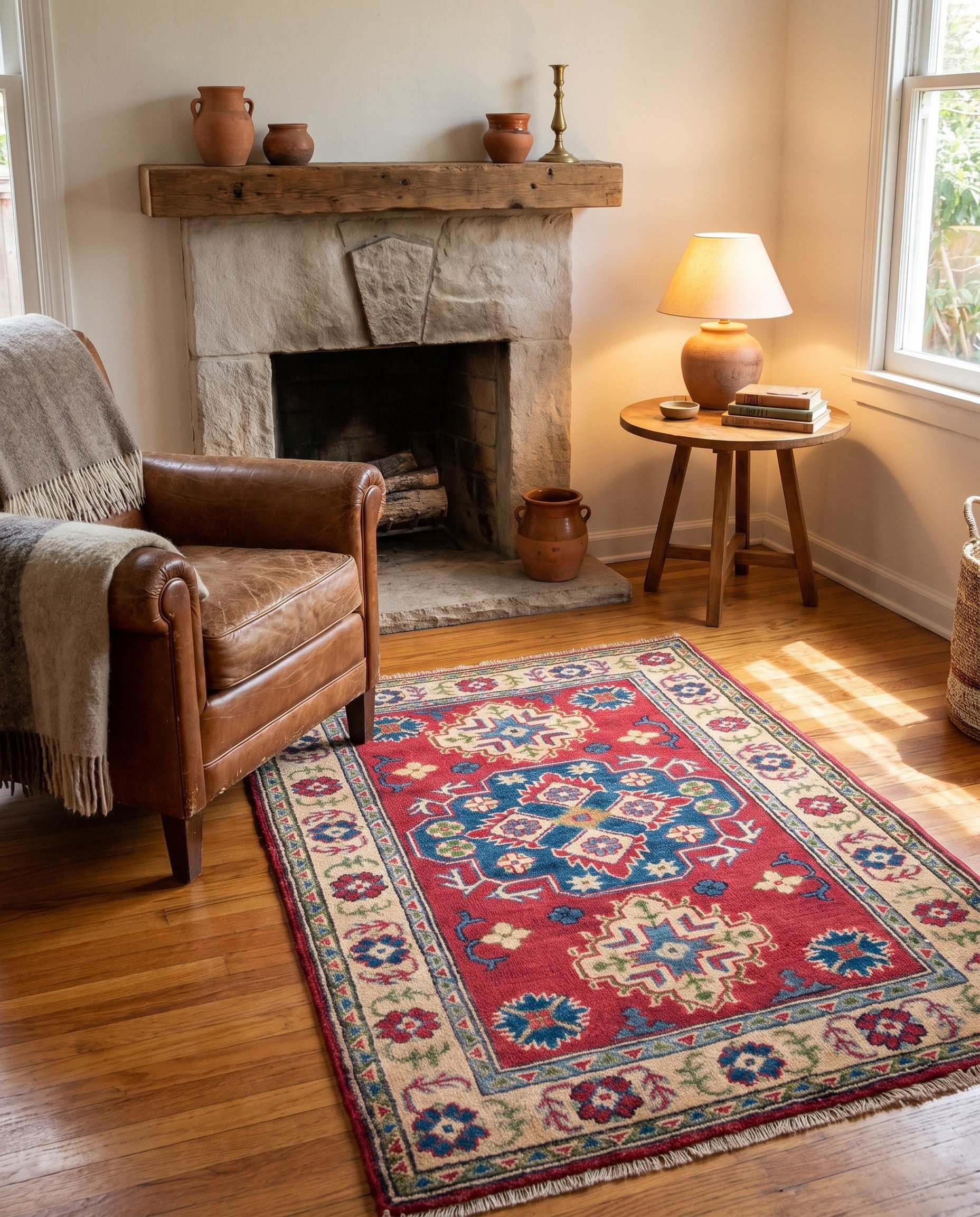 2' 9 x 4' 2 Hand Knotted Kazak Rug