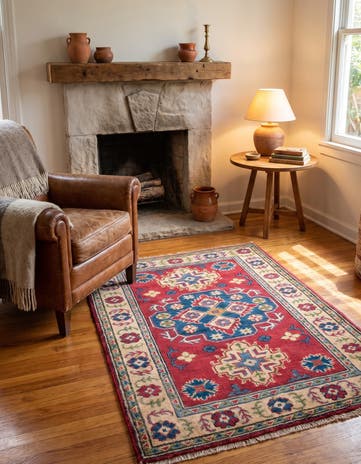 85cm x 125cm Hand Knotted Kazak Rug
