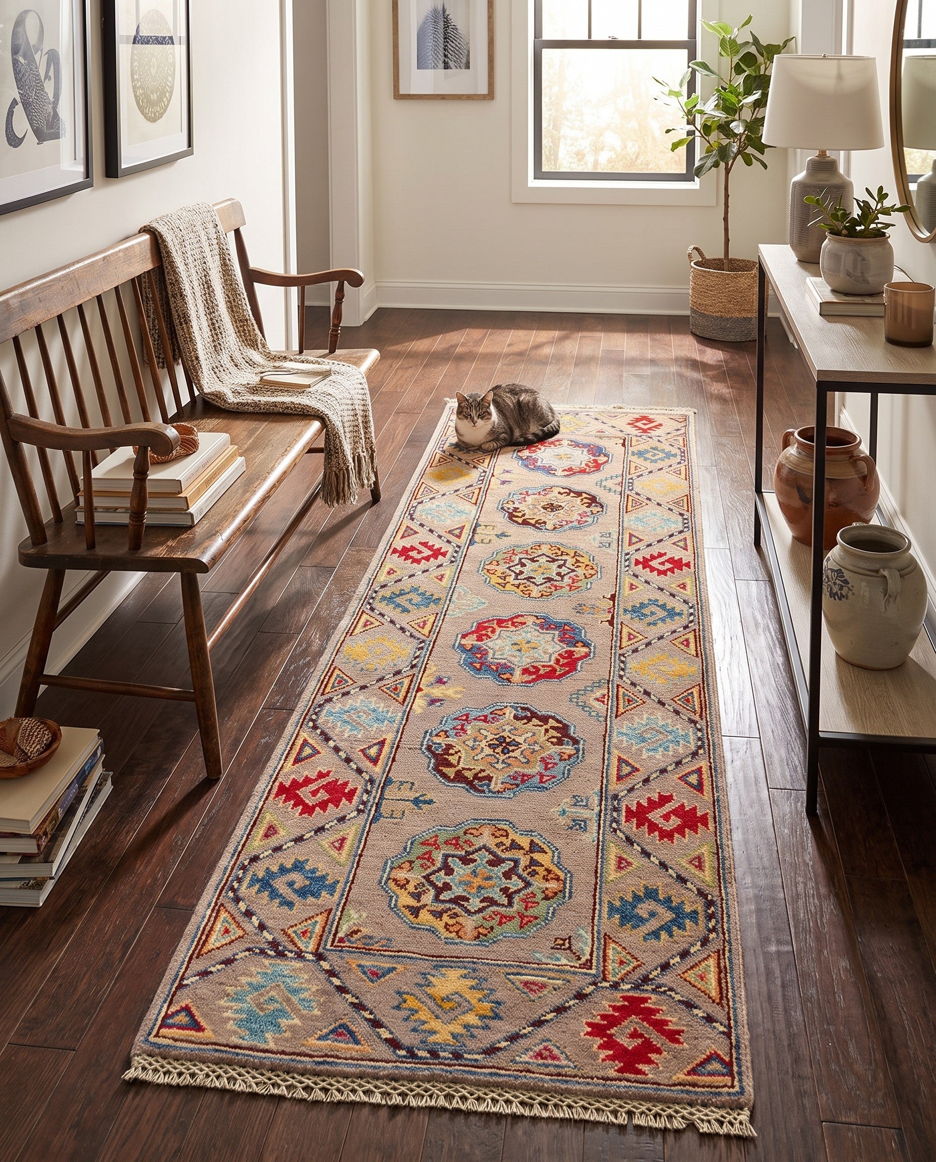 2' x 5' 9 Hand Knotted Kazak Runner Rug