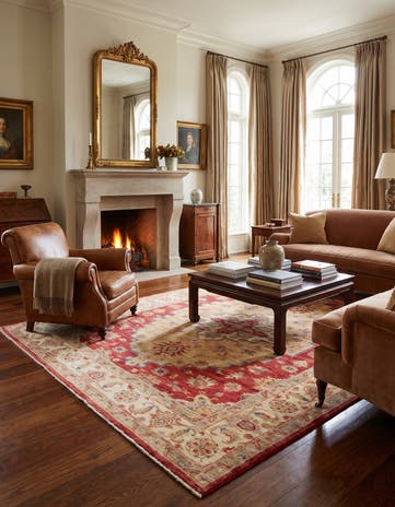 5' 11 x 7' Hand Knotted Ziegler Rug