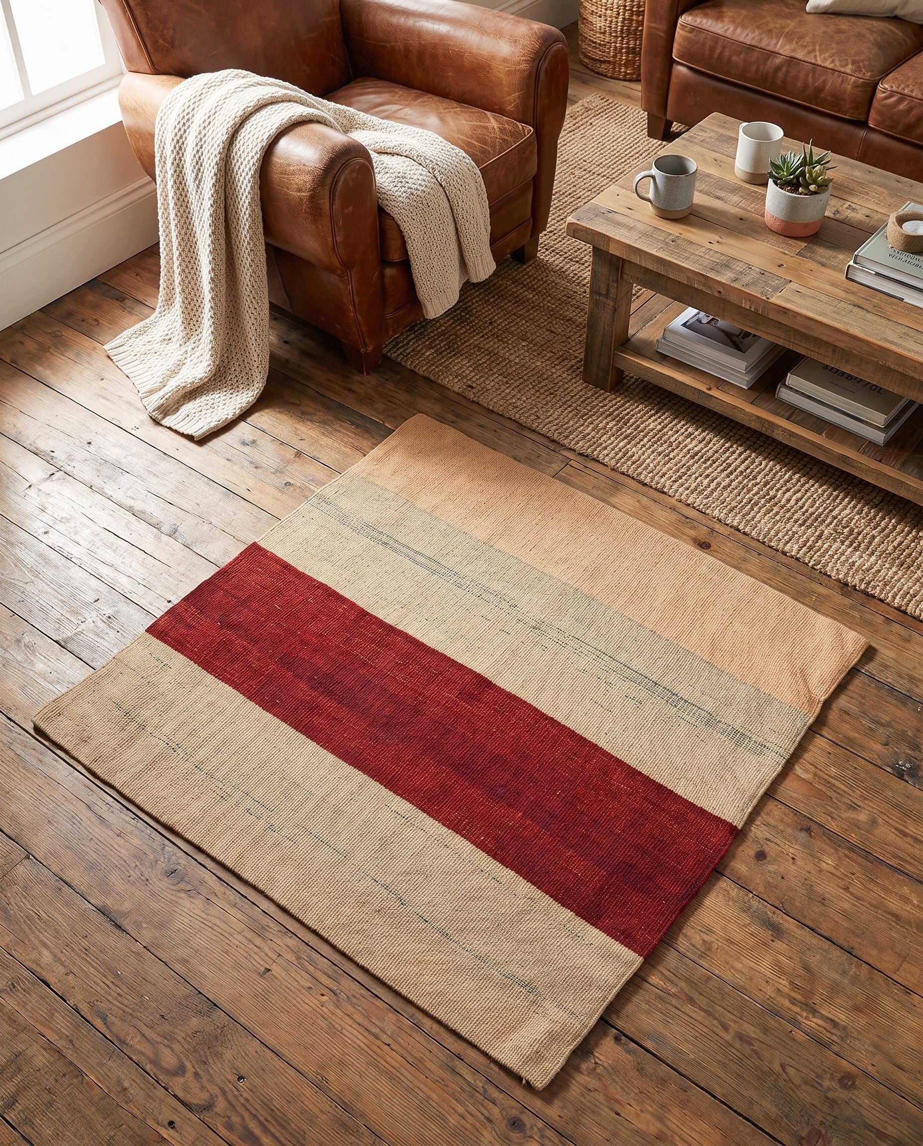 2' 5 x 2' 5 Hand Woven Pillow Wool Square Rug