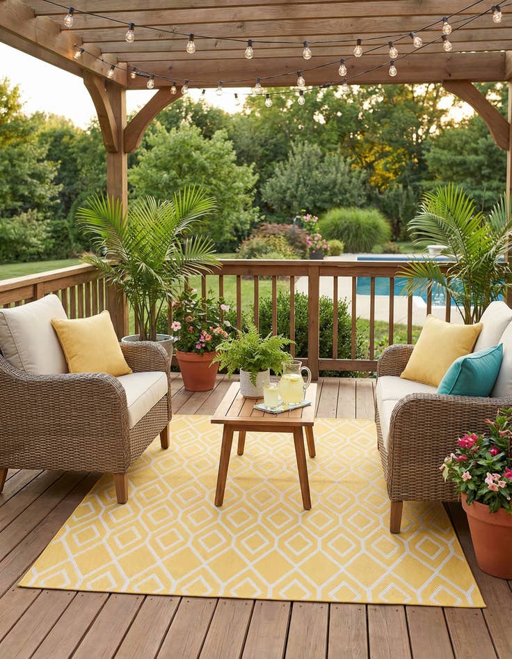 Detail image of 5' 3 x 8' Washable Jill Zarin Turks and Caicos Indoor / Outdoor Rug