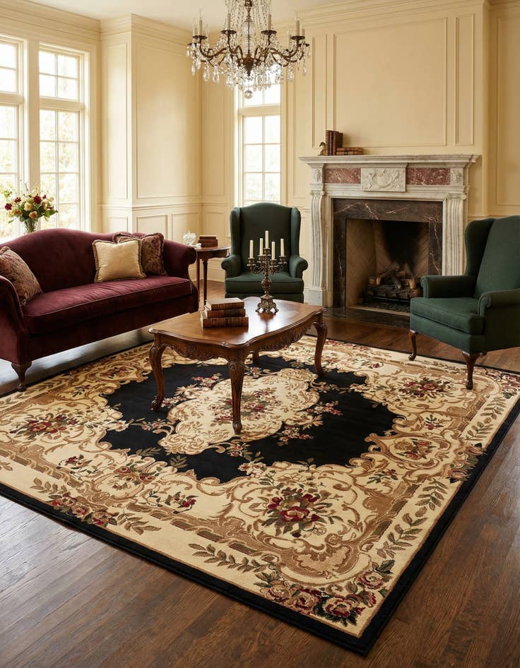 Detail image of 10' x 10' Classic Aubusson Square Rug