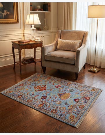 2' 9 x 4' Hand Knotted Ariana Ziegler Rug