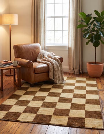 3' 5 x 4' 11 Hand Knotted Modern Ziegler Oriental Rug