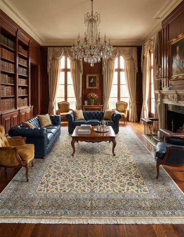 9' 9 x 16' 5 Kashan Wool Rug