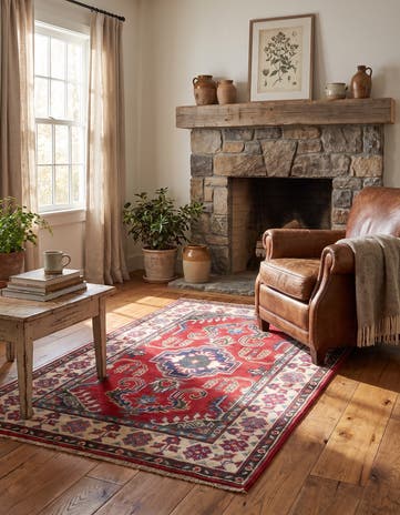 2' 8 x 4' 1 Hand Knotted Kazak Rug