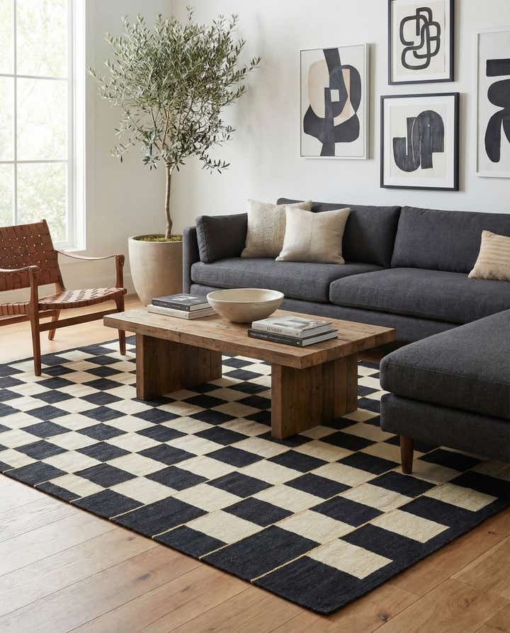 6' x 8' Hand Woven Kilim Modern Wool Rug