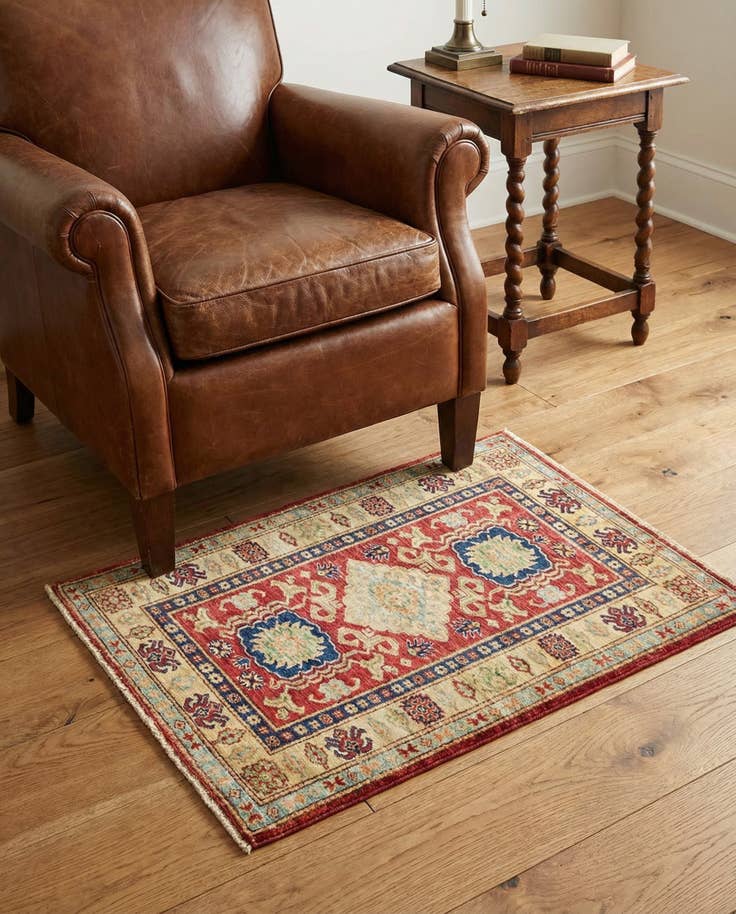 Detail image of 2' 9 x 3' 10 Hand Knotted Kazak Oriental Rug