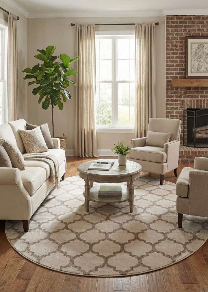 10' x 10' Lattice Round Rug