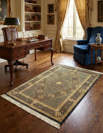 2' 8 x 4' Ghom Silk Rug
