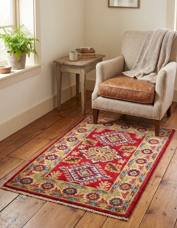 1' 11 x 3' Hand Knotted Kazak Rug