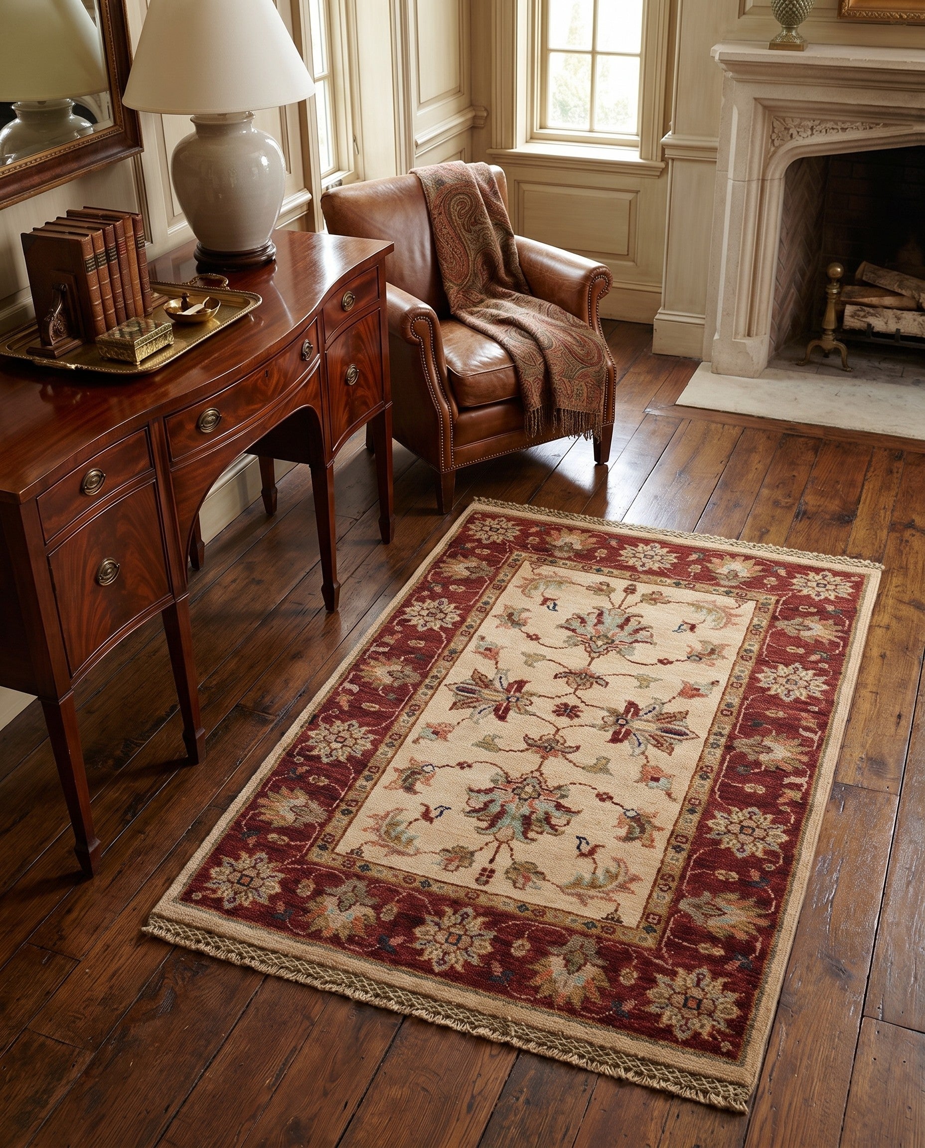 2' x 2' 9 Hand Knotted Ziegler Rug