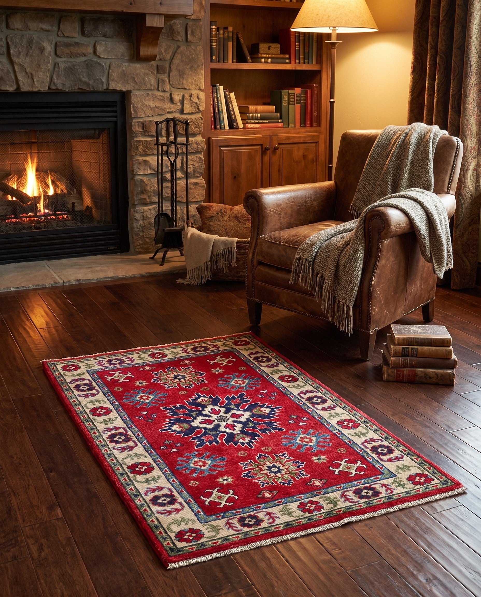 2' 8 x 4' Hand Knotted Kazak Rug