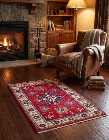 2' 8 x 4' Hand Knotted Kazak Rug