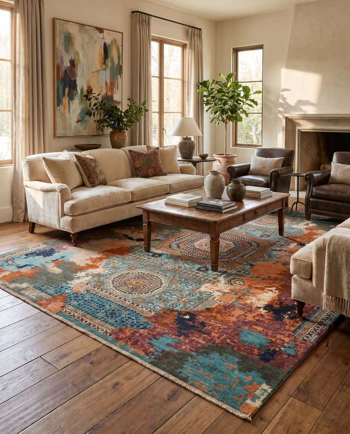 8' 2 x 9' 8 Hand Knotted Mamluk Ziegler Rug
