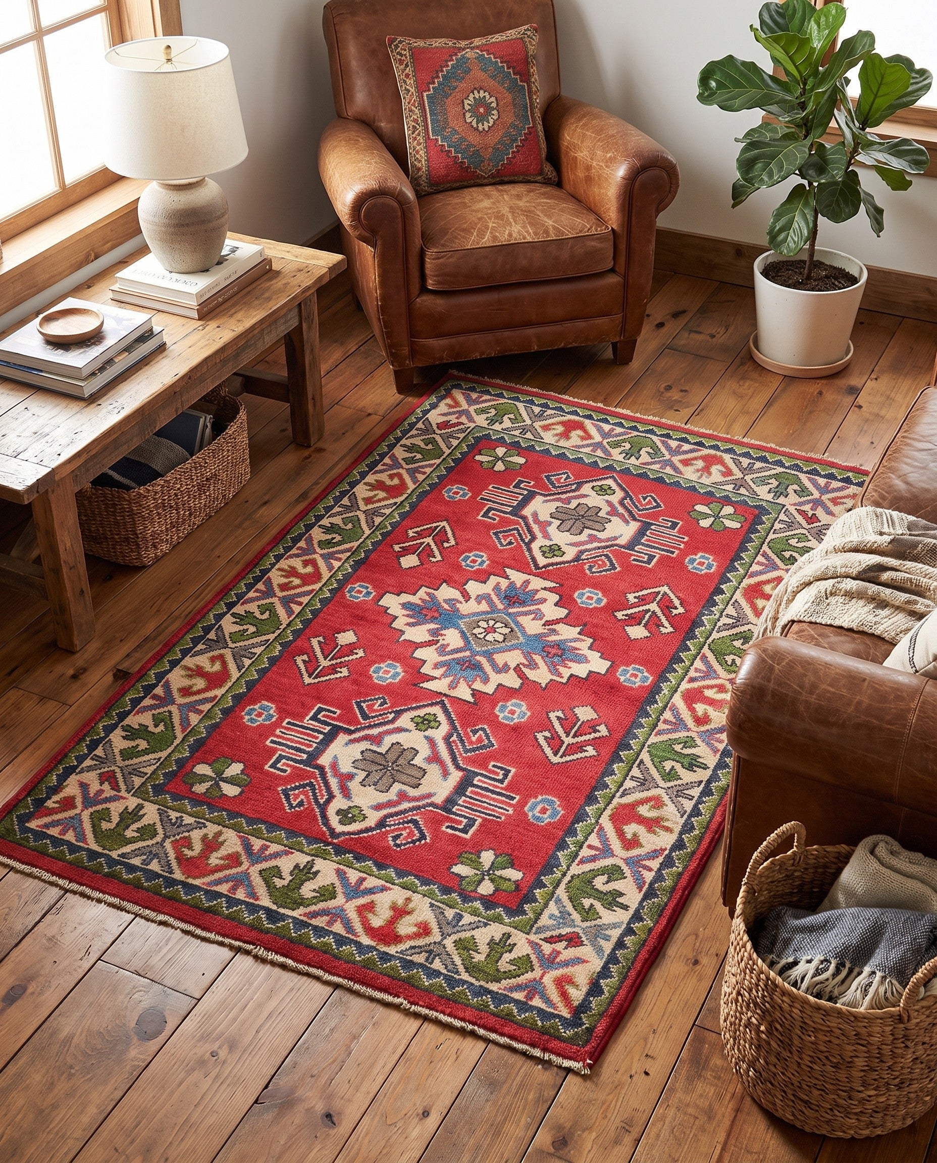 2' 9 x 4' 1 Hand Knotted Kazak Rug