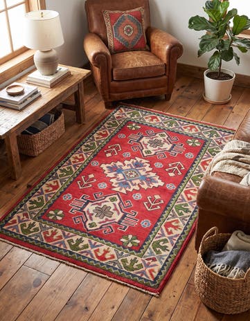 2' 9 x 4' 1 Hand Knotted Kazak Rug