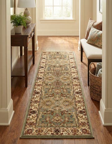 Light Green Aditi Runner Rug