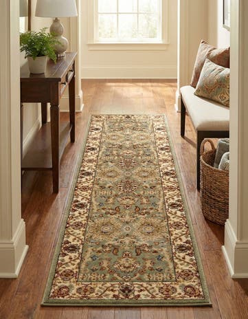 Light Green Aditi Runner Rug