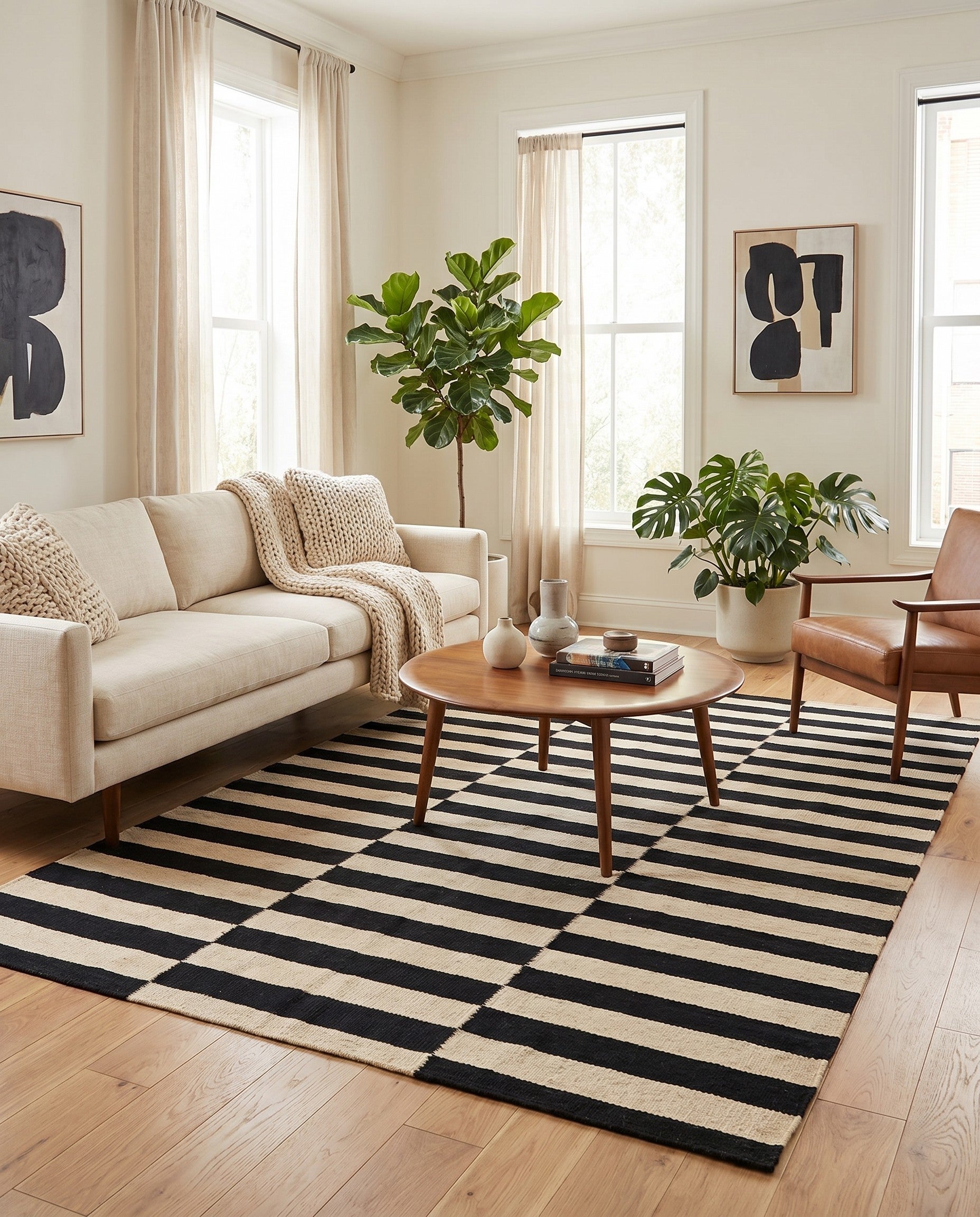 4' 2 x 6' Hand Woven Kilim Modern Wool Rug