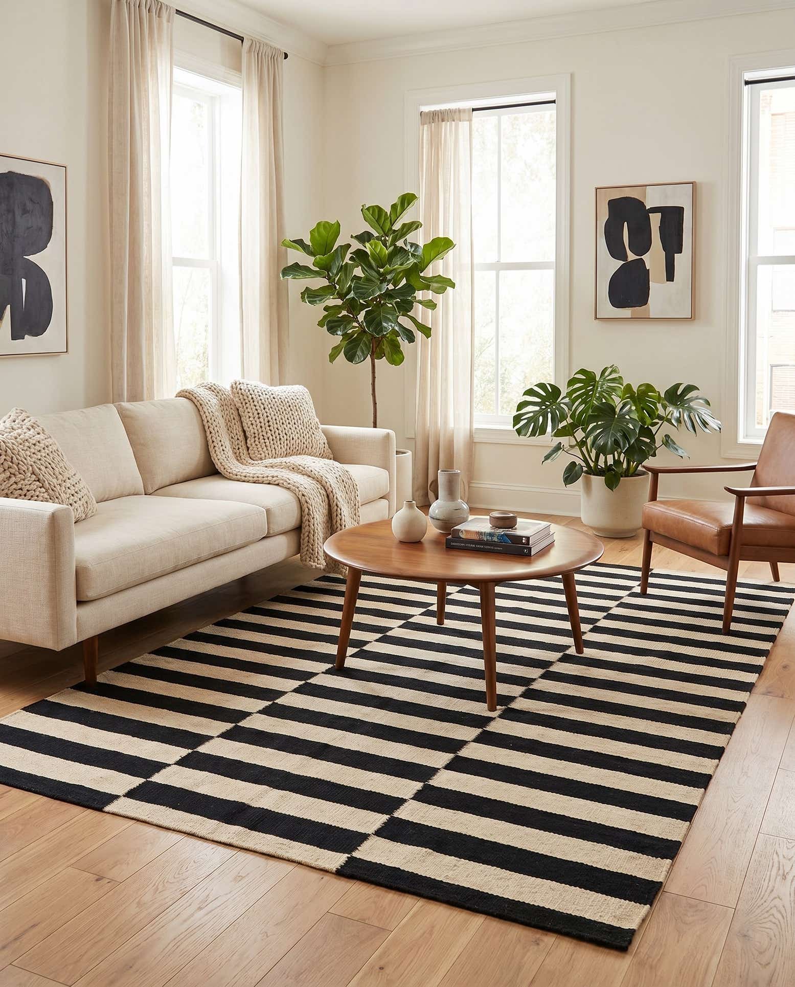4' 2 x 6' Hand Woven Kilim Modern Wool Rug